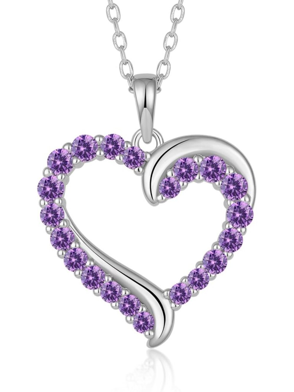 Birthstone Heart Pendant Necklace for Women - Elegant Jewelry Gift Idea